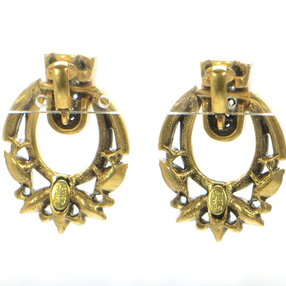 Vintage Kenneth Jay Lane Kjl Crystal Clip-On Earr… - image 2